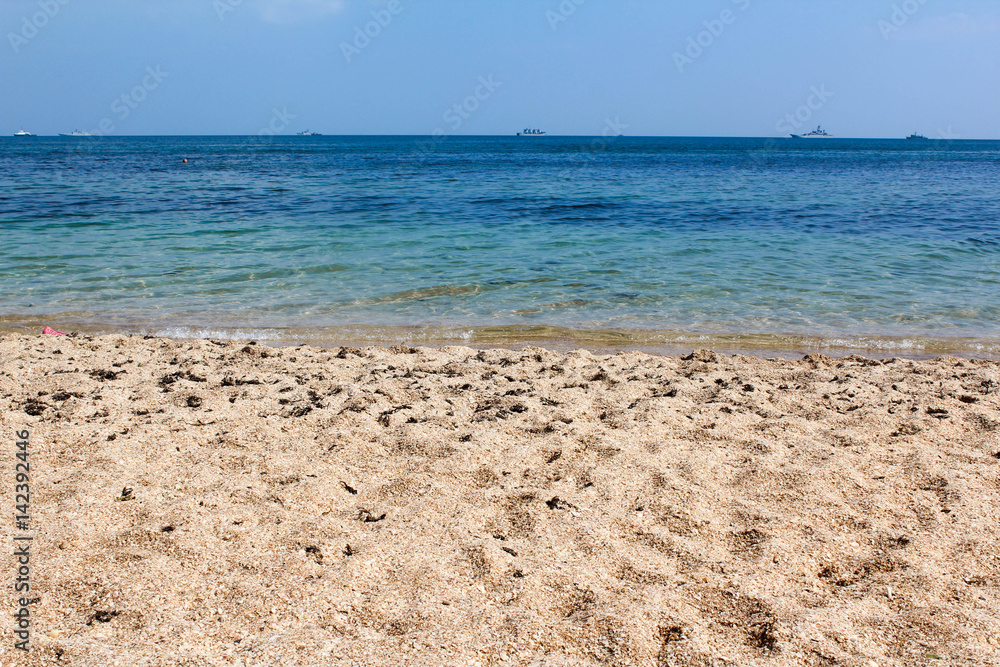 Summer beach of the Black Sea