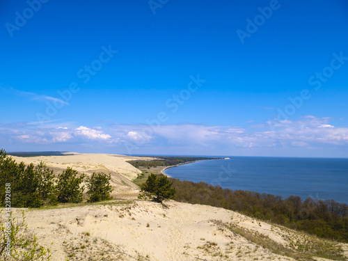 Grey dunes in the spring time. Curonian Spit.