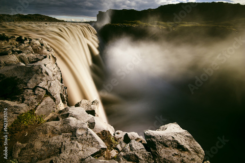 Cuadro en lienzo Detifoss is the greatest debit waterfall in Iceland Northern Iceland