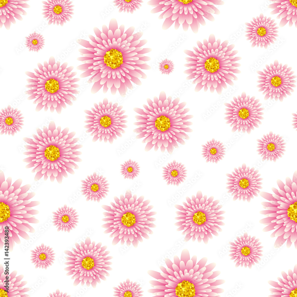 Seamless floral pattern from set of bright elements. Seamless floral pattern from set of bright elements.
