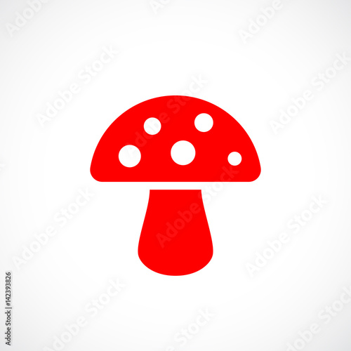 Agaric mushroom vector icon