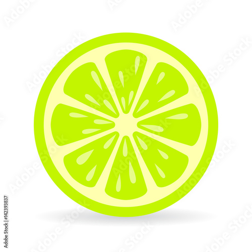 Lime slice vector icon