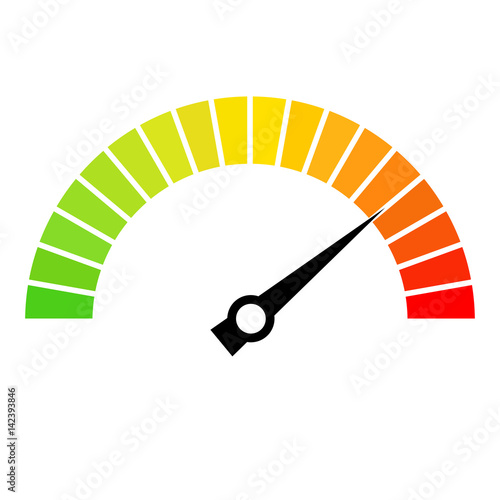 Speed metering dial vector icon
