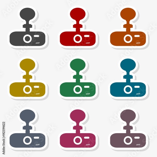 Camera vector illustration, Car digital video recorder 