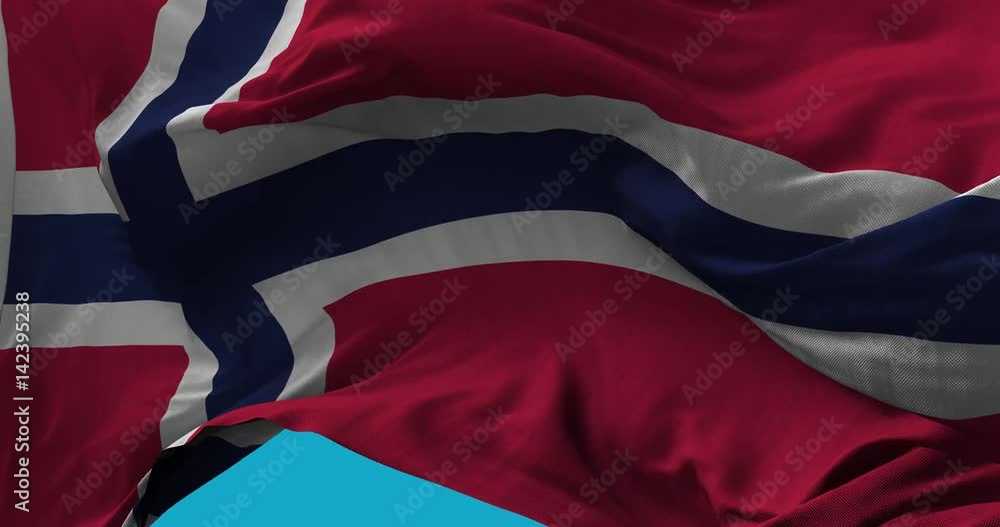 National Flag of Norway waving in the wind slow motion Seamless Loop Animation National Flag of Norway waving in the wind slow motion Seamless Loop Animation