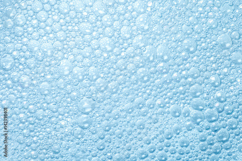fresh blue background with soap bubbles