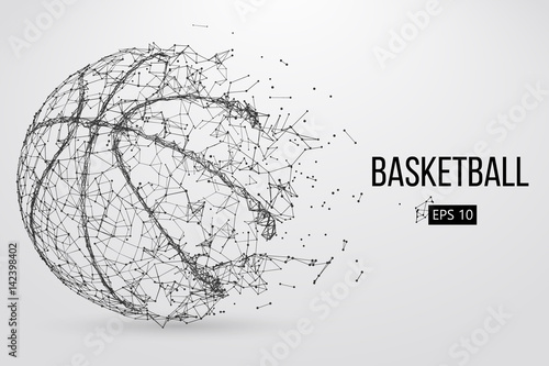 Silhouette of a basketball ball. Vector illustration