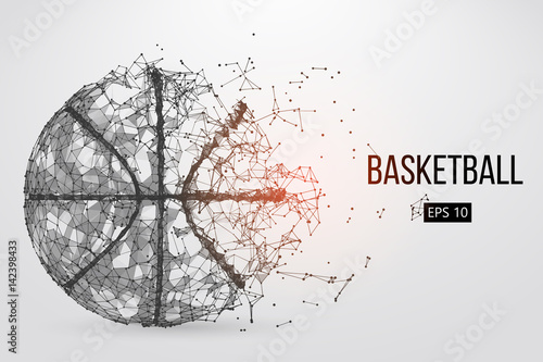 Silhouette of a basketball ball. Vector illustration