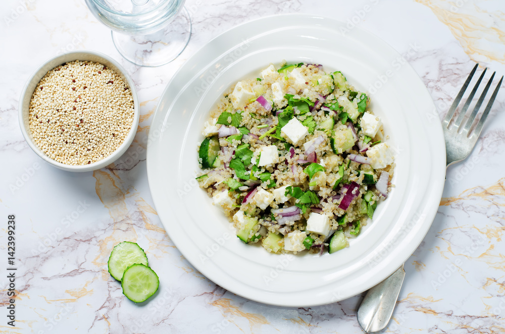 Cucumber quinoa Feta salad Cucumber quinoa Feta salad