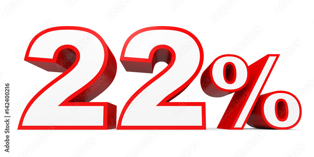 Twenty two percent off. Discount 22 %. Twenty two percent off. Discount 22 %.