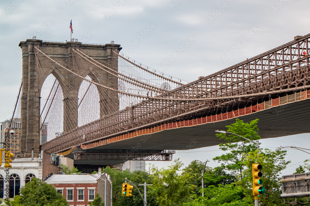 Naklejka premium Brooklyn Bridge in New York City, USA