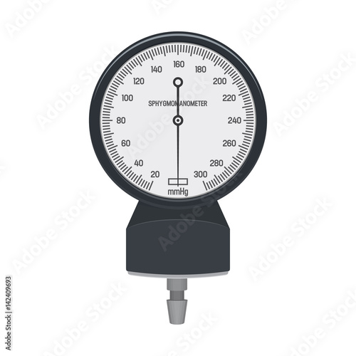 Sphygmomanometer Dial Tonometer Flat Vector