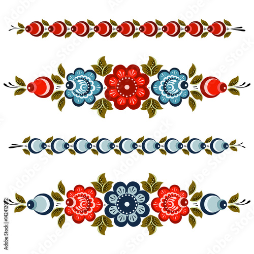 Traditional  flowers and plants ornament 