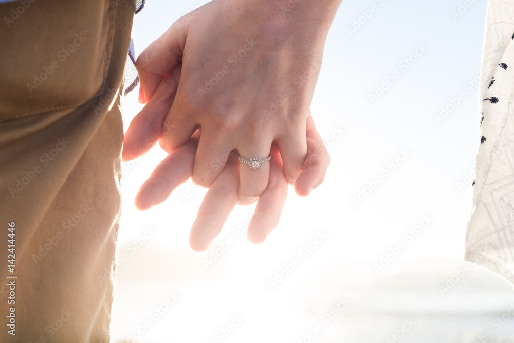 A Couple Holding Hands Concept Close Up View. Follow Me My Love. A Romantic  Date. Stock Photo, Picture and Royalty Free Image. Image 123251036.