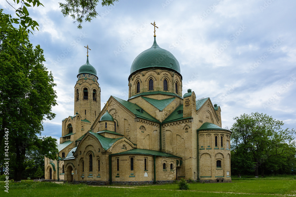 Church of the Intercession of the Blessed Virgin (Svyatopokrovsky Church) in the Parkhomivka, Kyivska oblast, Ukraine.