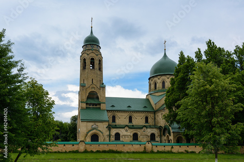 Church of the Intercession of the Blessed Virgin (Svyatopokrovsky Church) in the Parkhomivka, Kyivska oblast, Ukraine. photo