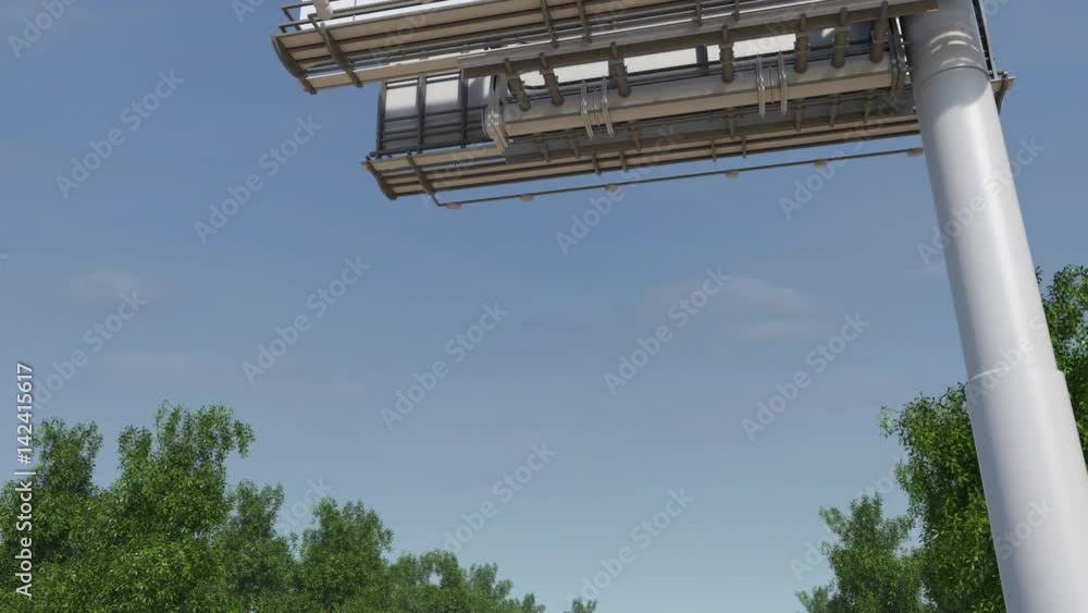 Approaching big highway billboard with Welcome to the UK caption. 4K clip Approaching big highway billboard with Welcome to the UK caption. 4K clip