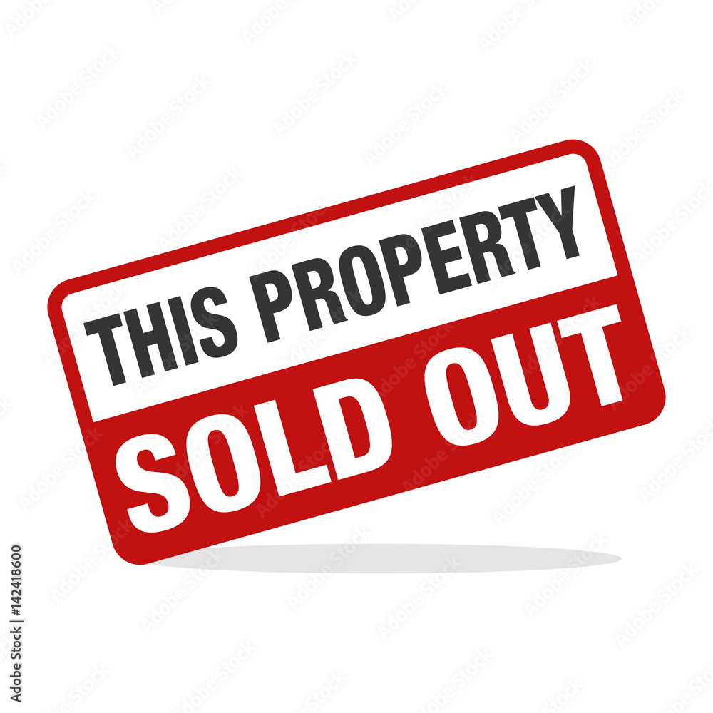Sold Out design concept illustration Sold Out design concept illustration