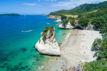Poster Cathedral Cove Te Whanganui-A-Hei zeereservaat Coromandel  © superjoseph