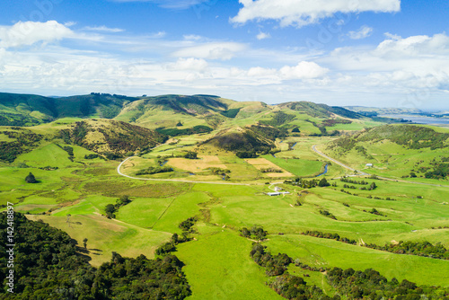 00 00   00 26  1      Aerial view of Green hills and valleys of the South Island  New Zealand