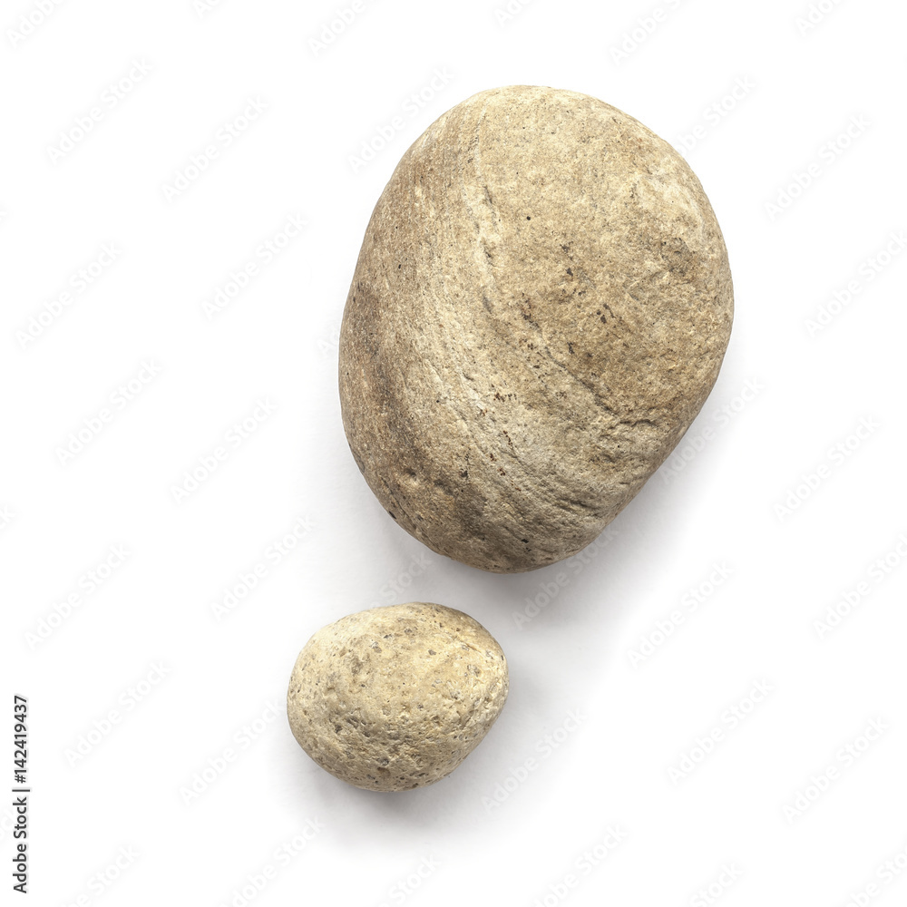 Pebbles on a white background Pebbles on a white background