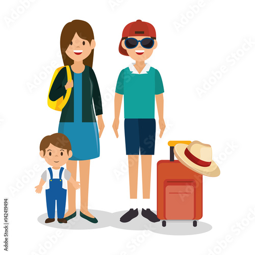 family vacations avatars icon