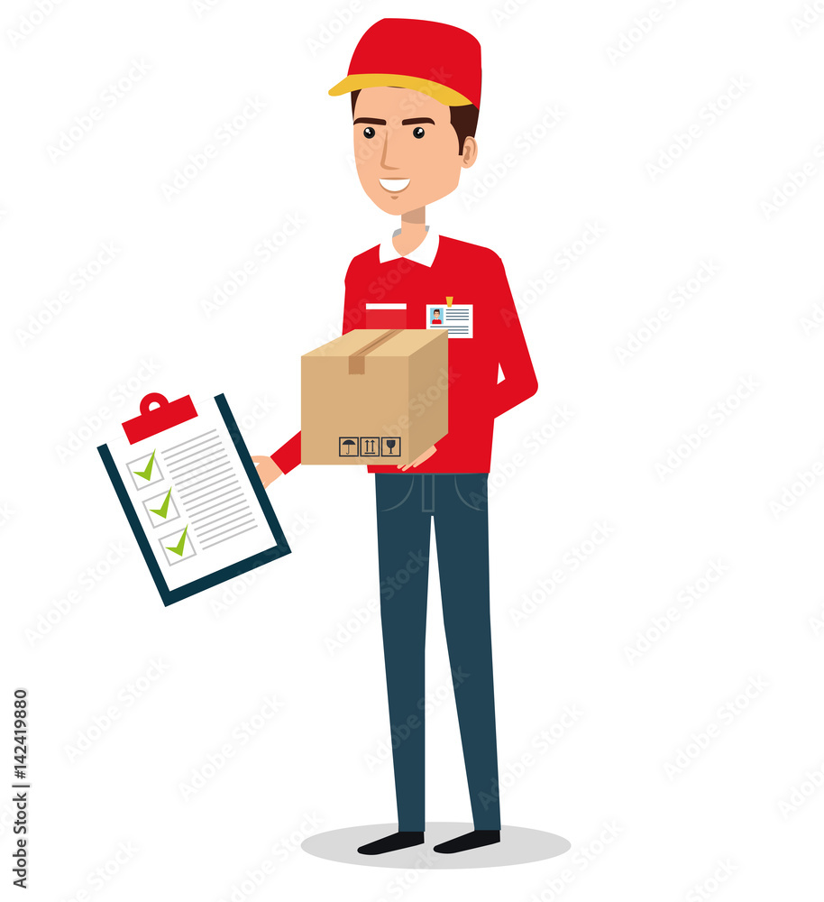 courier worker avatar character