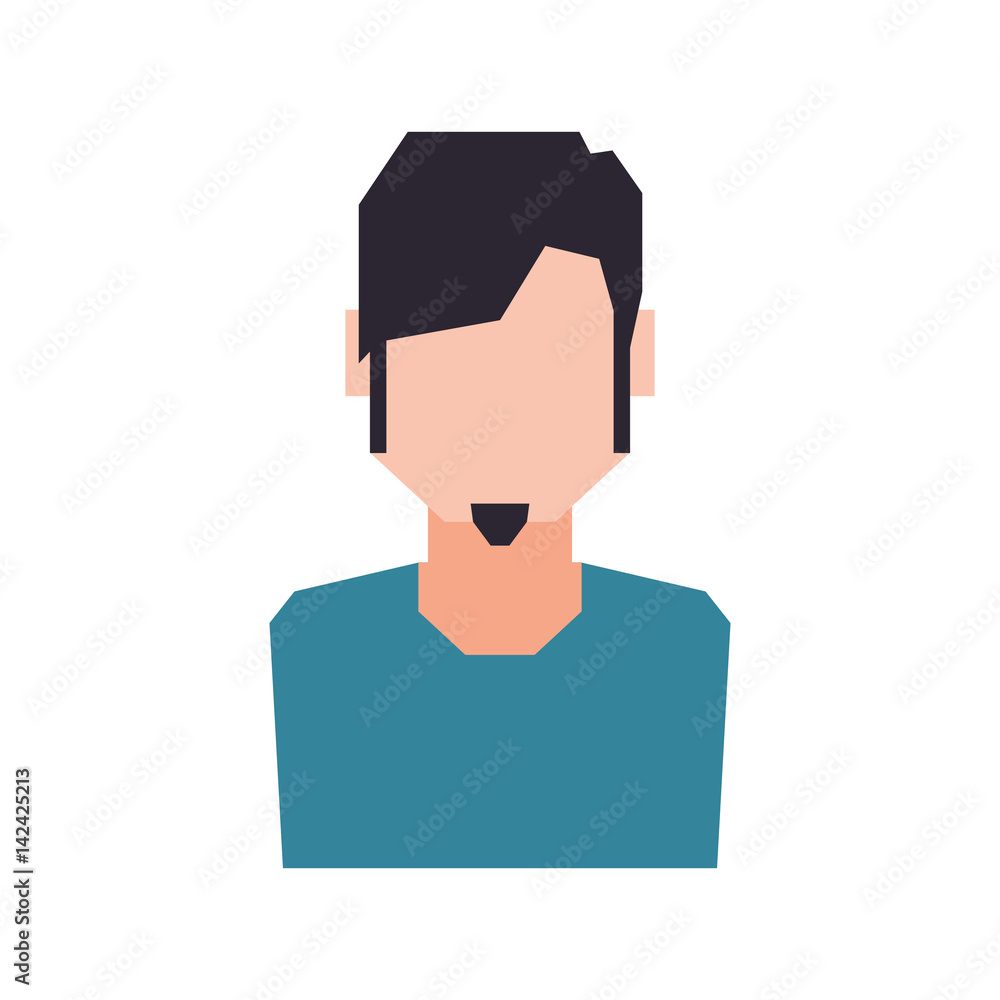 Man faceless profile icon vector illustration graphic design