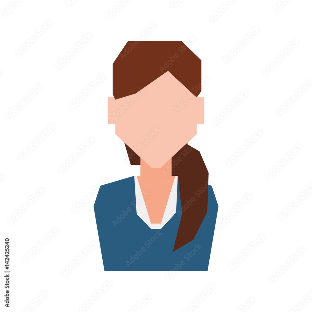 Woman faceless profile icon vector illustration graphic design Woman faceless profile icon vector illustration graphic design