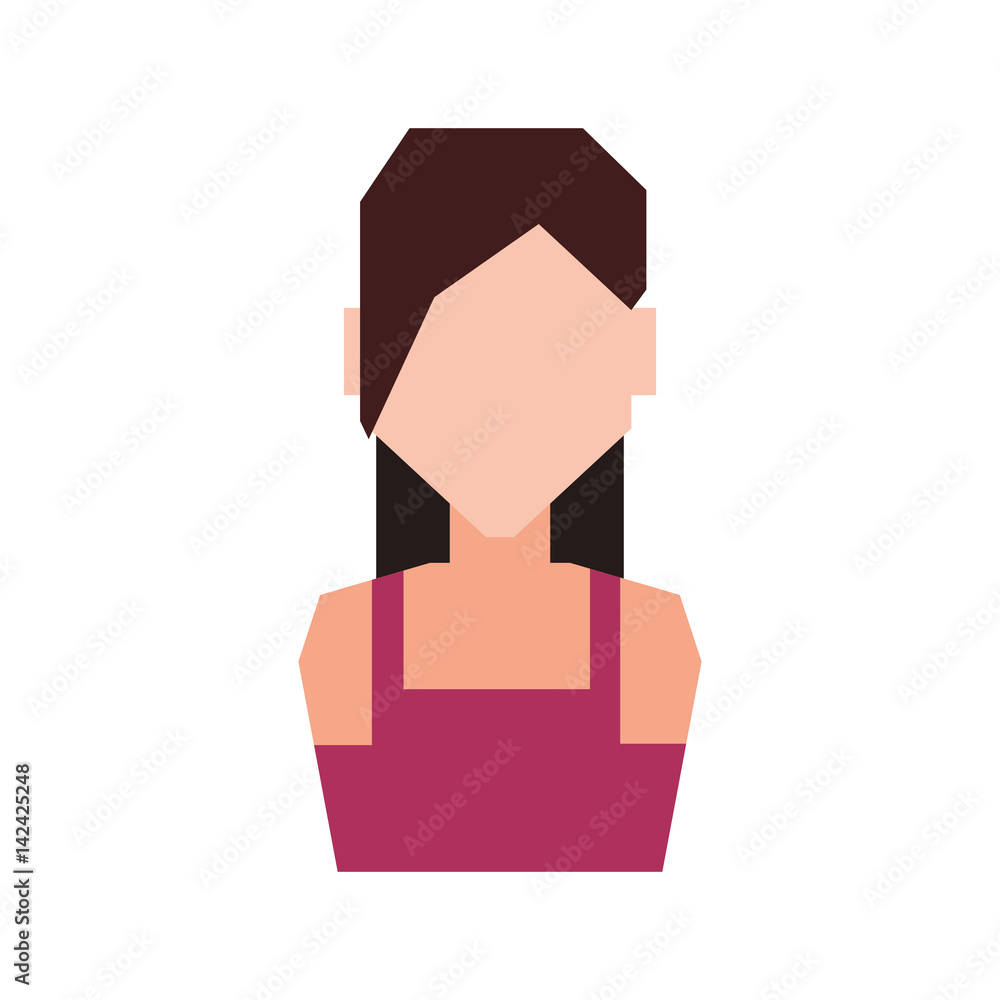 Woman faceless profile icon vector illustration graphic design Woman faceless profile icon vector illustration graphic design