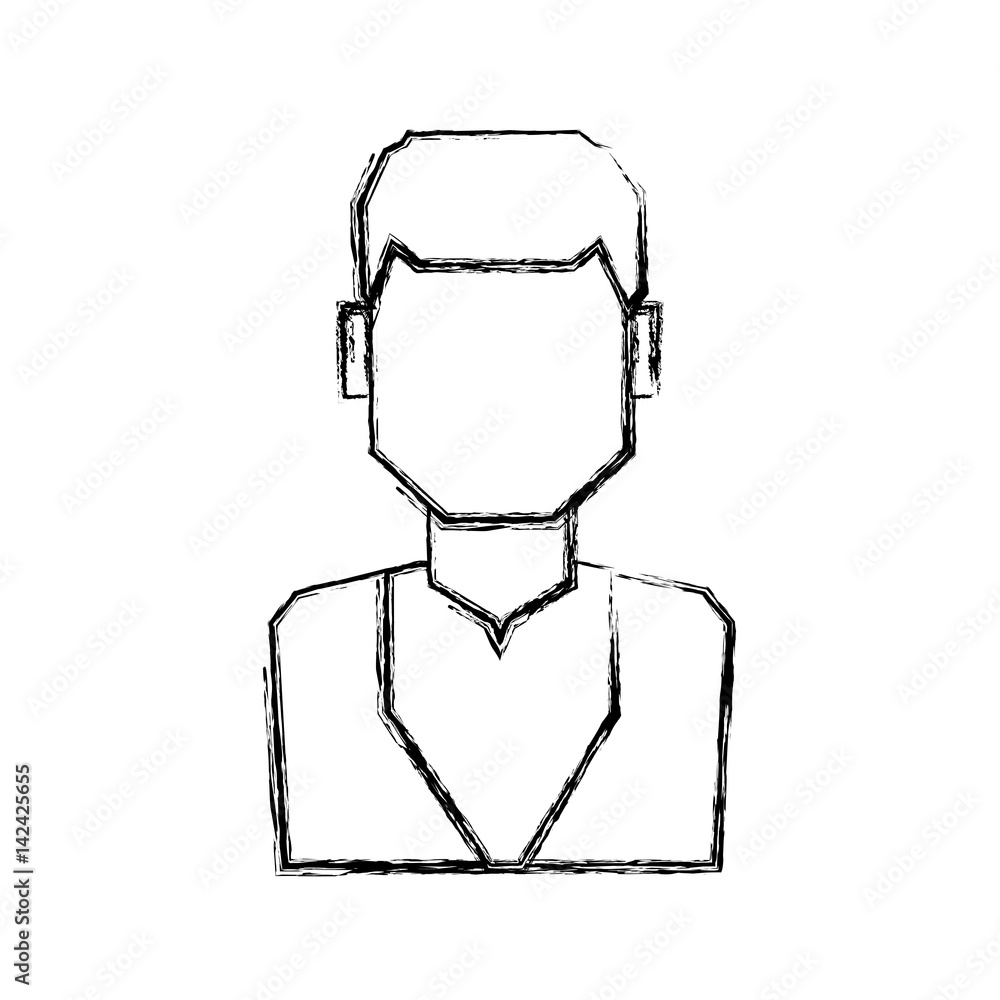 Man faceless profile icon vector illustration graphic design Man faceless profile icon vector illustration graphic design