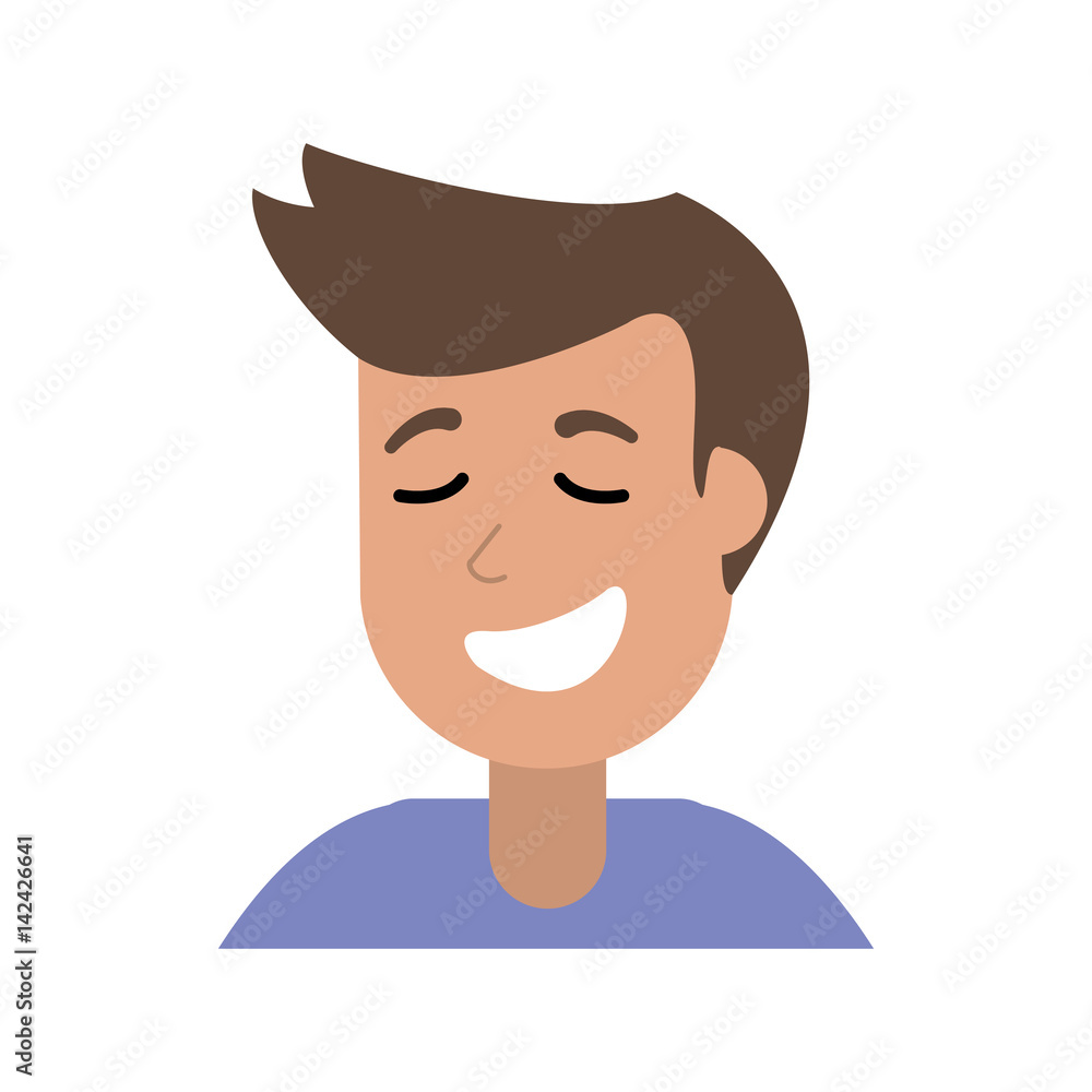 cartoon man smiling image vector illustration eps 10