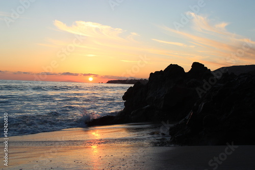 California Sunset Sunset, sea, ocean, beach, sand, surf, california, laguna beach, water, sun, colors, seascapes, earth