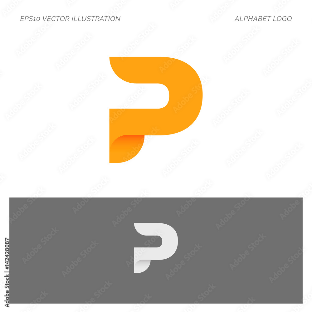 P Alphabet Abstract Origami Letter logo vector P Alphabet Abstract Origami Letter logo vector