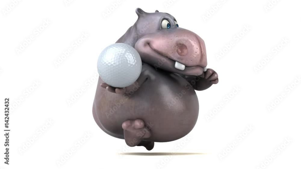 Fun hippo running - 3D Animation Fun hippo running - 3D Animation