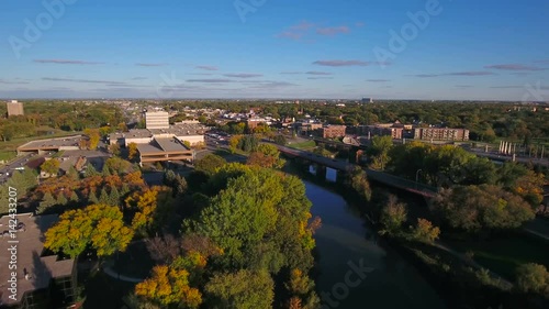 Aerial North Dakota Fargo September 2016 4K