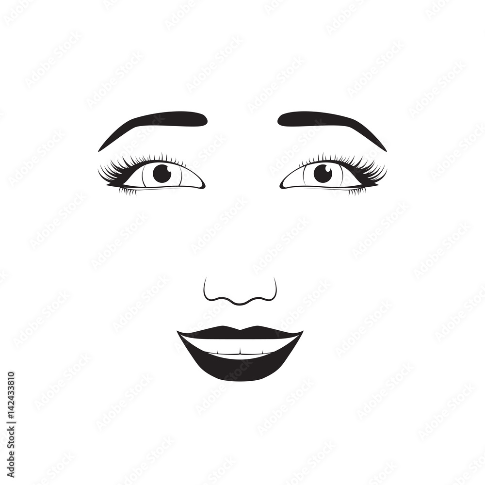 Girl emotion face laugh cartoon vector illustration and woman emoji icon cute symbol character human expression black silhouette female avatar tongue feeling. Girl emotion face laugh cartoon vector illustration and woman emoji icon cute symbol character human expression black silhouette female avatar tongue feeling.