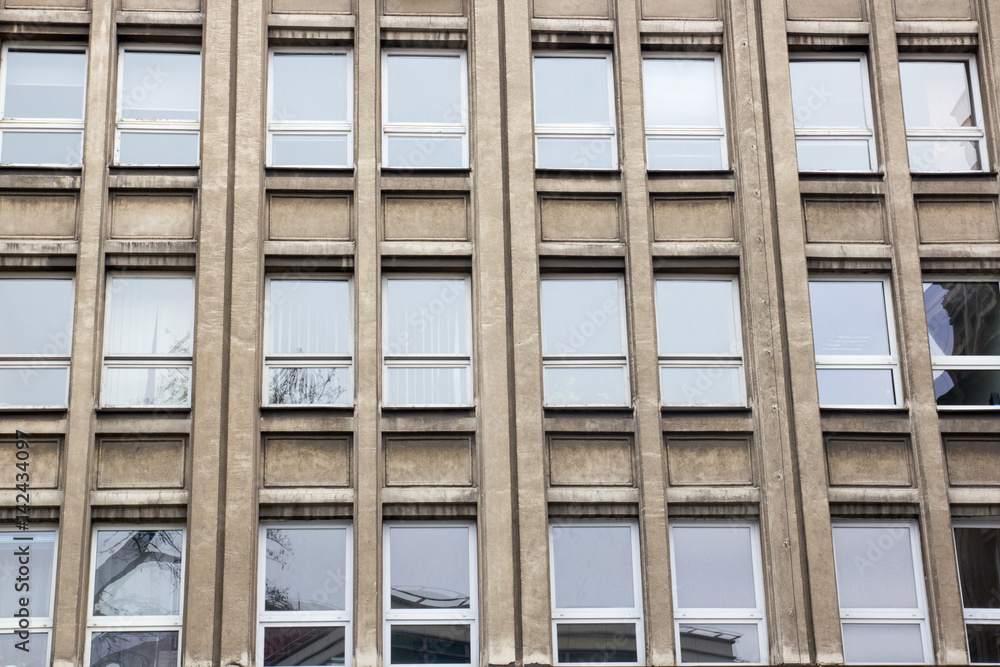 Pattern with modern windows on the facade of the house Pattern with modern windows on the facade of the house