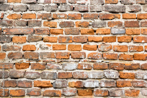 Color old brick wall background
