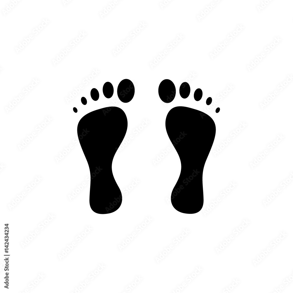 footprint - vector icon. footprint - vector icon.