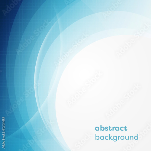 Vector business background with abstract circles and glowing lines.
