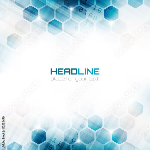 Vector background with abstract hexagonal pattern.