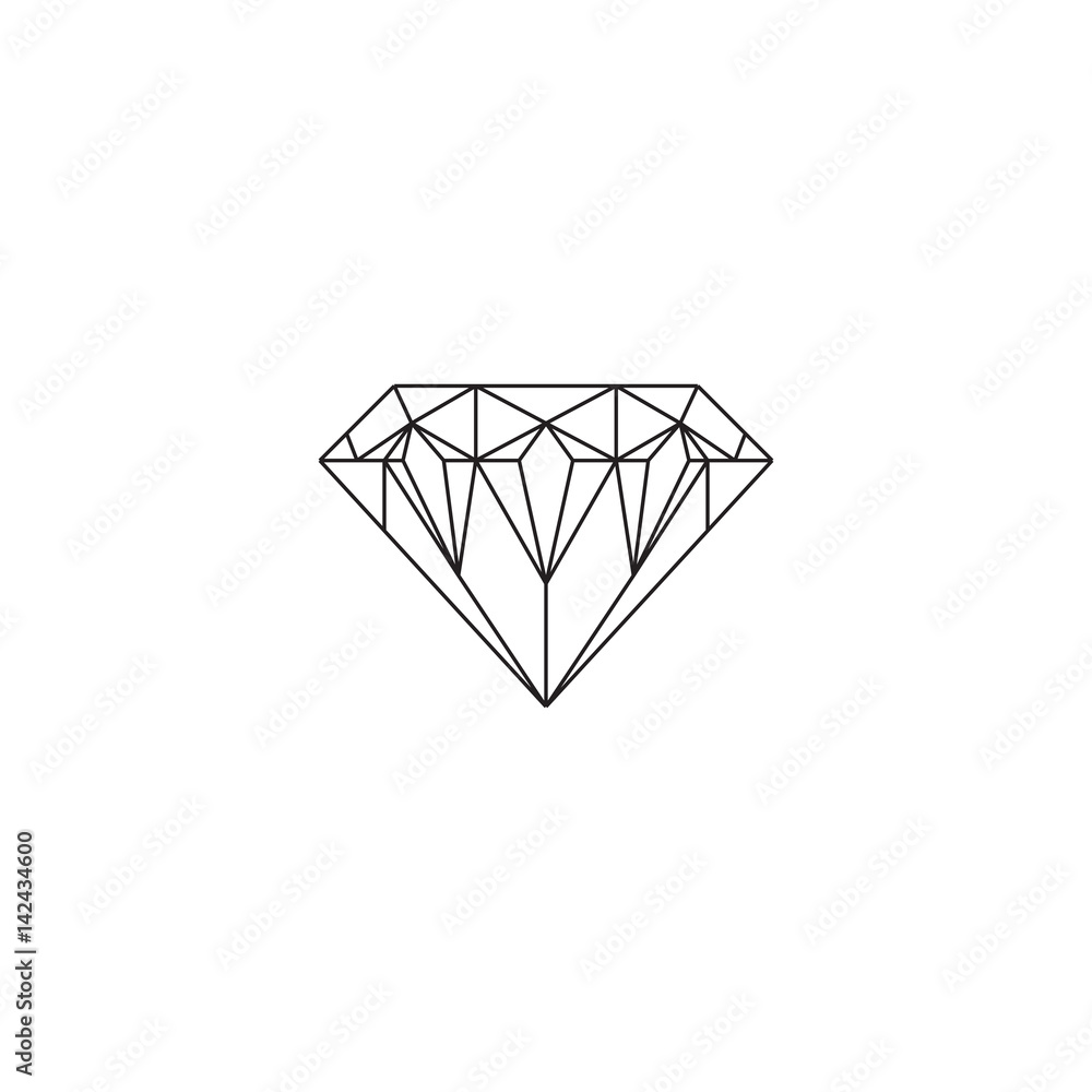 Diamond vector icon. Diamond vector icon.
