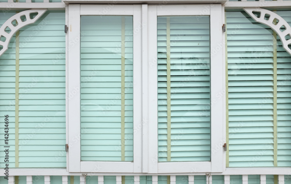 Traditional Thai house windows style background.