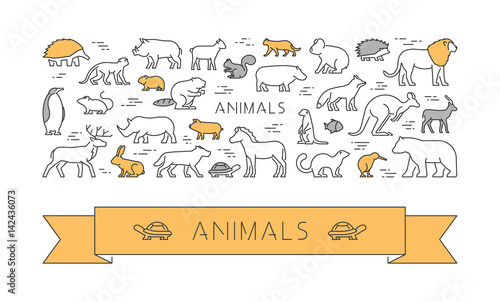 Linear concept for pets and farm animals