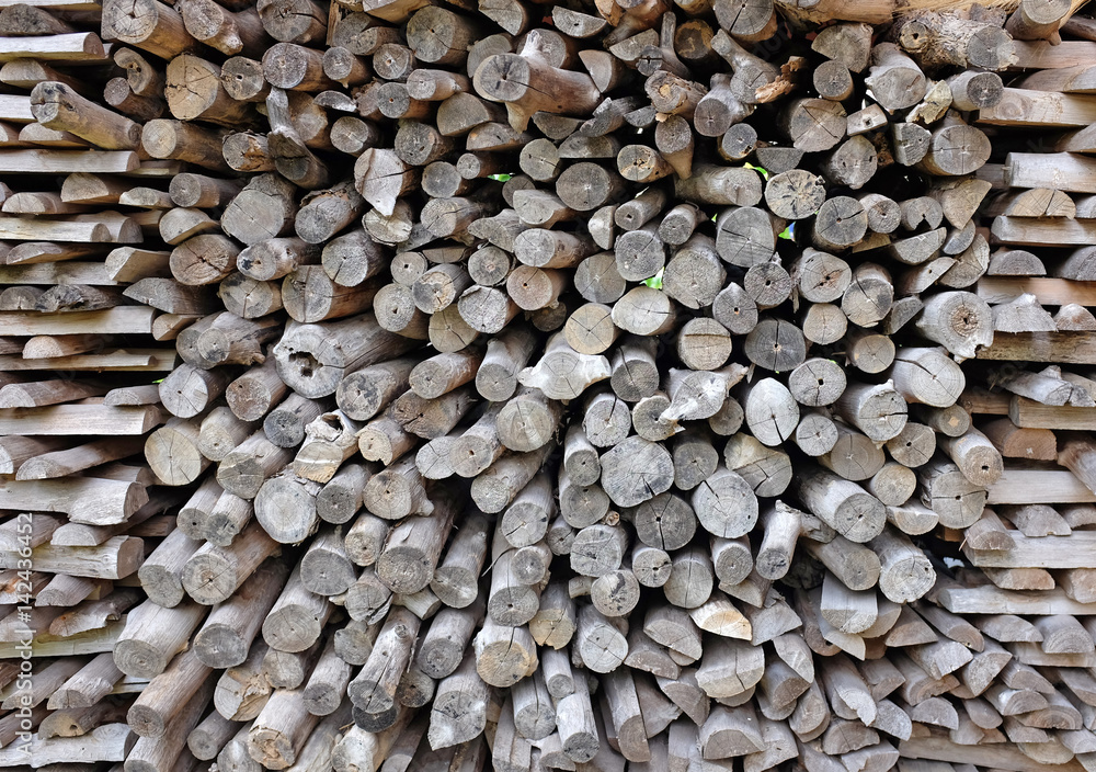 Pattern of cross cut timber for firewood in farm Pattern of cross cut timber for firewood in farm