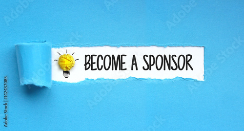 become a sponsor / Paper photo