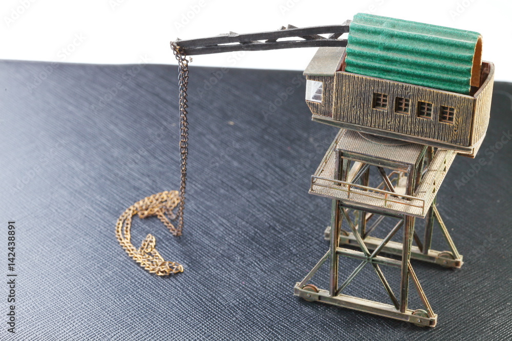 Old and dirty toy crane represent the model toy concept related idea.
Old and dirty toy crane represent the model toy concept related idea.