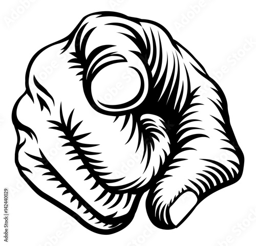 Finger Pointing Hand Fist Wants You