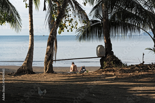 Beautiful beach at Drake Bay on the Pacific Ocean in Costa Rica photo